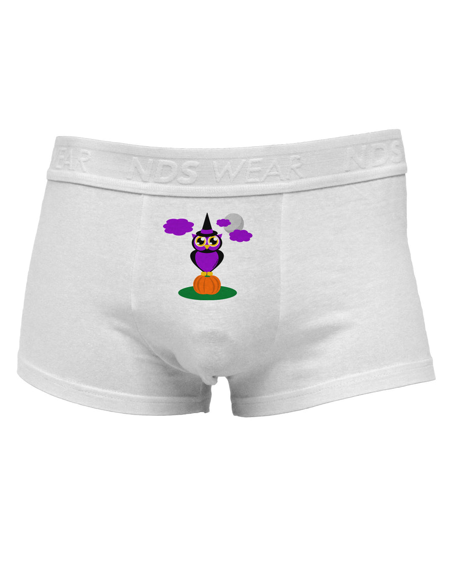 Owl Purple Mens Cotton Trunk Underwear-Men's Trunk Underwear-NDS Wear-White-Small-Davson Sales