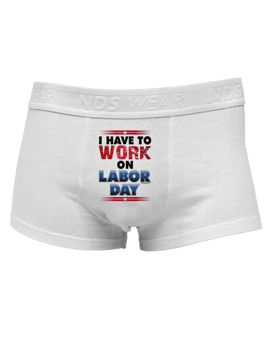 Work On Labor Day Mens Cotton Trunk Underwear-Men's Trunk Underwear-NDS Wear-White-Small-Davson Sales