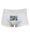 Palm Springs Square Collage Mens Cotton Trunk Underwear-Men's Trunk Underwear-NDS Wear-White-Small-Davson Sales