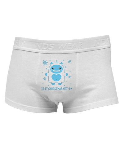 Is It Christmas Yet - Yeti Abominable SnowmanMens Cotton Trunk Underwear-Men's Trunk Underwear-NDS Wear-White-Small-Davson Sales