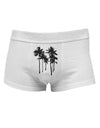 Palm Rows Silhouette Mens Cotton Trunk Underwear-Men's Trunk Underwear-NDS Wear-White-Small-Davson Sales