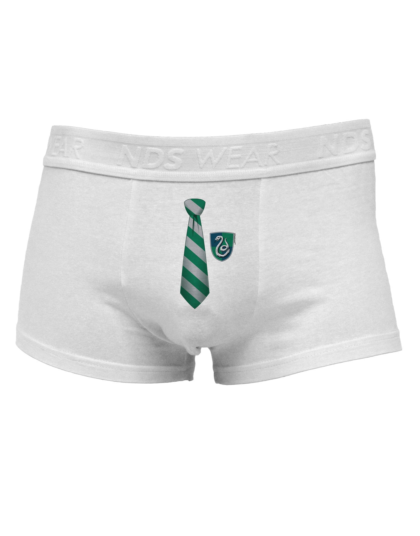 TooLoud Wizard Tie Green and Silver Mens Cotton Trunk Underwear-Men's Trunk Underwear-NDS Wear-White-Small-Davson Sales