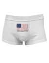 Veterans Scripted Flag Mens Cotton Trunk Underwear-Men's Trunk Underwear-NDS Wear-White-Small-Davson Sales