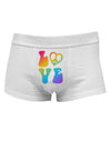 Peace and Love - Peace Heart Love Mens Cotton Trunk Underwear-Men's Trunk Underwear-NDS Wear-White-Small-Davson Sales