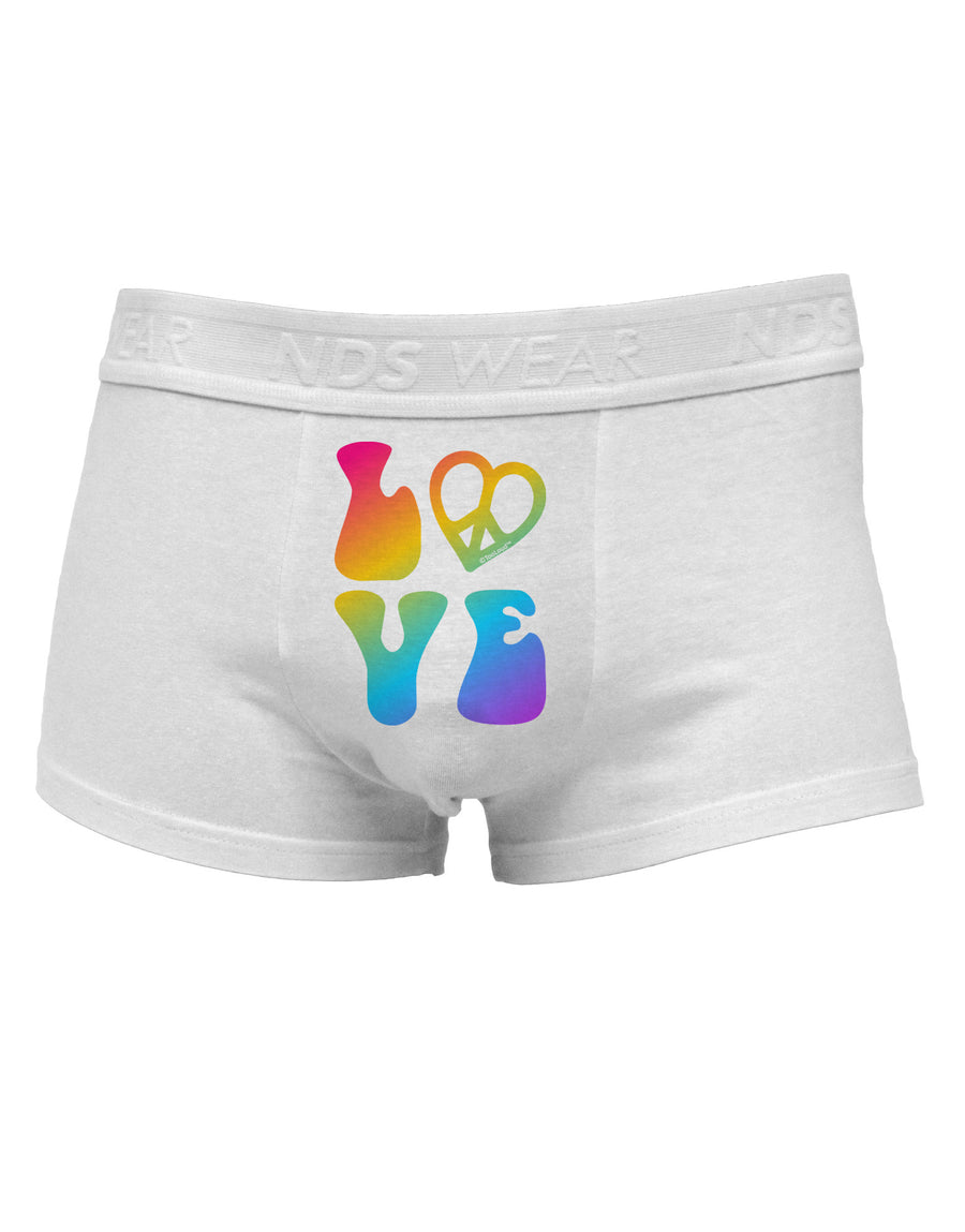 Peace and Love - Peace Heart Love Mens Cotton Trunk Underwear-Men's Trunk Underwear-NDS Wear-White-Small-Davson Sales