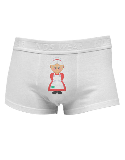 Cute Mrs Santa Claus Christmas Mens Cotton Trunk Underwear-Men's Trunk Underwear-TooLoud-White-Small-Davson Sales