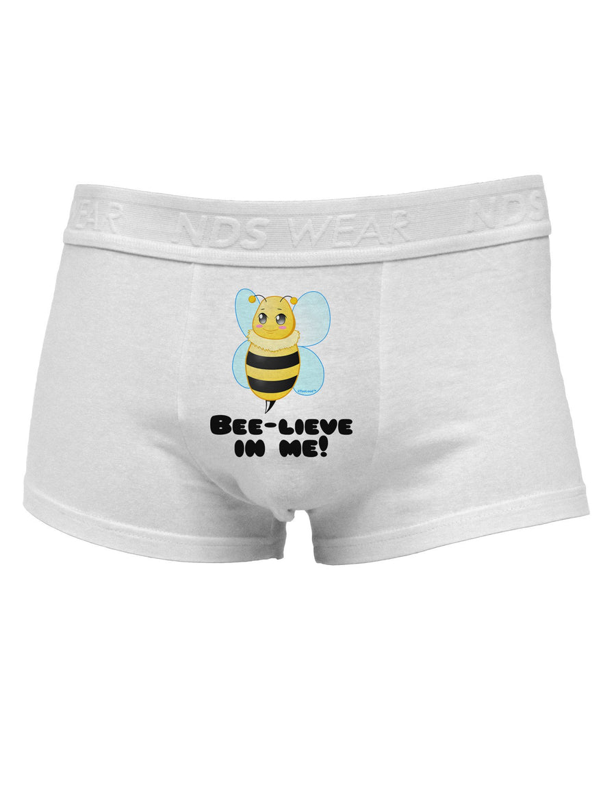 Bee-lieve In Me Mens Cotton Trunk Underwear-Men's Trunk Underwear-NDS Wear-White-X-Large-Davson Sales