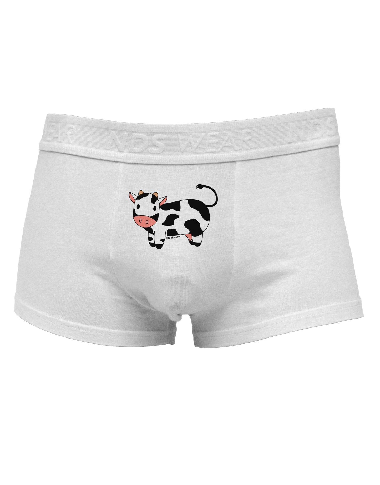 Cute Cow Mens Cotton Trunk Underwear-Men's Trunk Underwear-NDS Wear-White-Small-Davson Sales