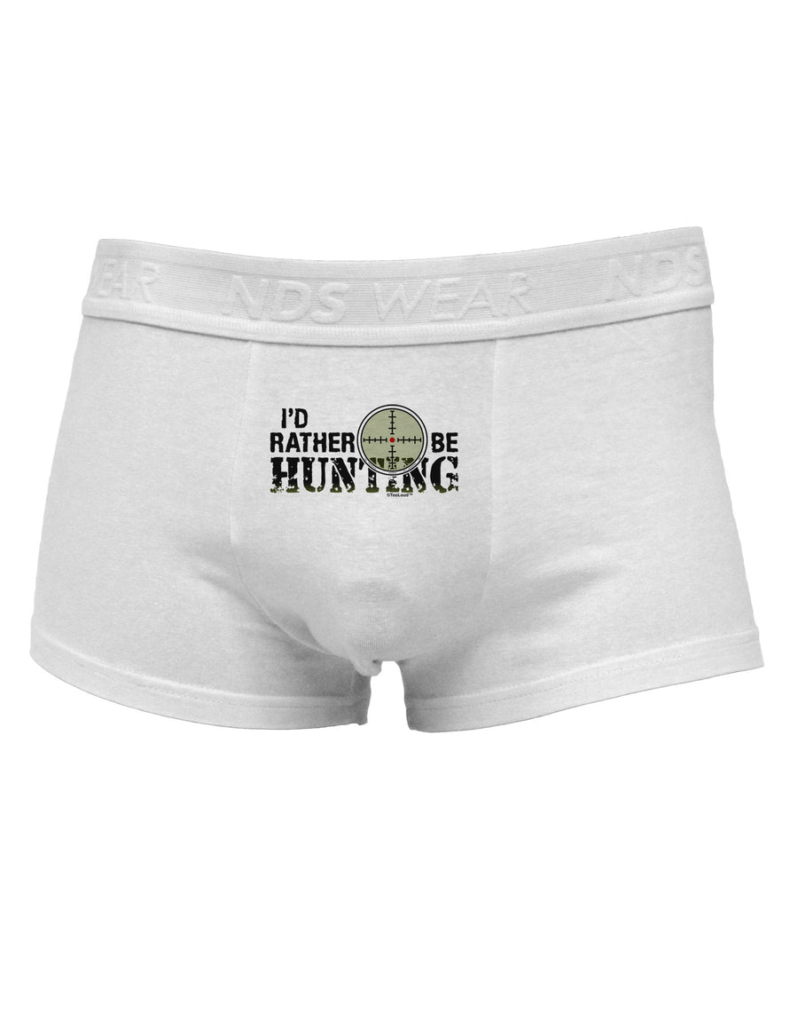 I'd Rather Be Hunting Mens Cotton Trunk Underwear-Men's Trunk Underwear-NDS Wear-White-Small-Davson Sales