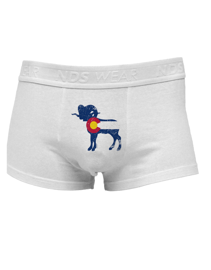 Grunge Colorado Emblem Flag Mens Cotton Trunk Underwear-Men's Trunk Underwear-NDS Wear-White-Small-Davson Sales