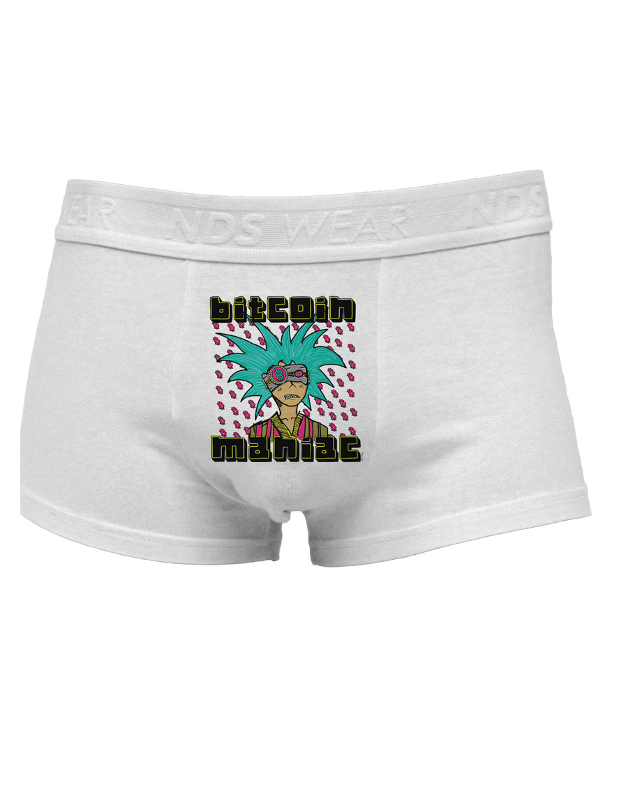 Bitcoin Maniac Crypto Mens Cotton Trunk Underwear-Men's Trunk Underwear-NDS Wear-White-Small-Davson Sales