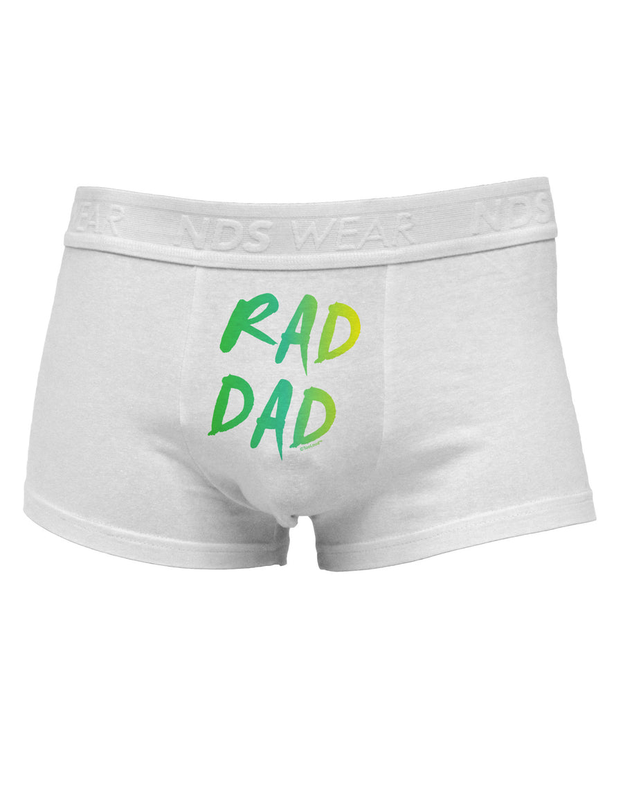 Rad Dad Design - 80s Neon Mens Cotton Trunk Underwear-Men's Trunk Underwear-NDS Wear-White-Small-Davson Sales