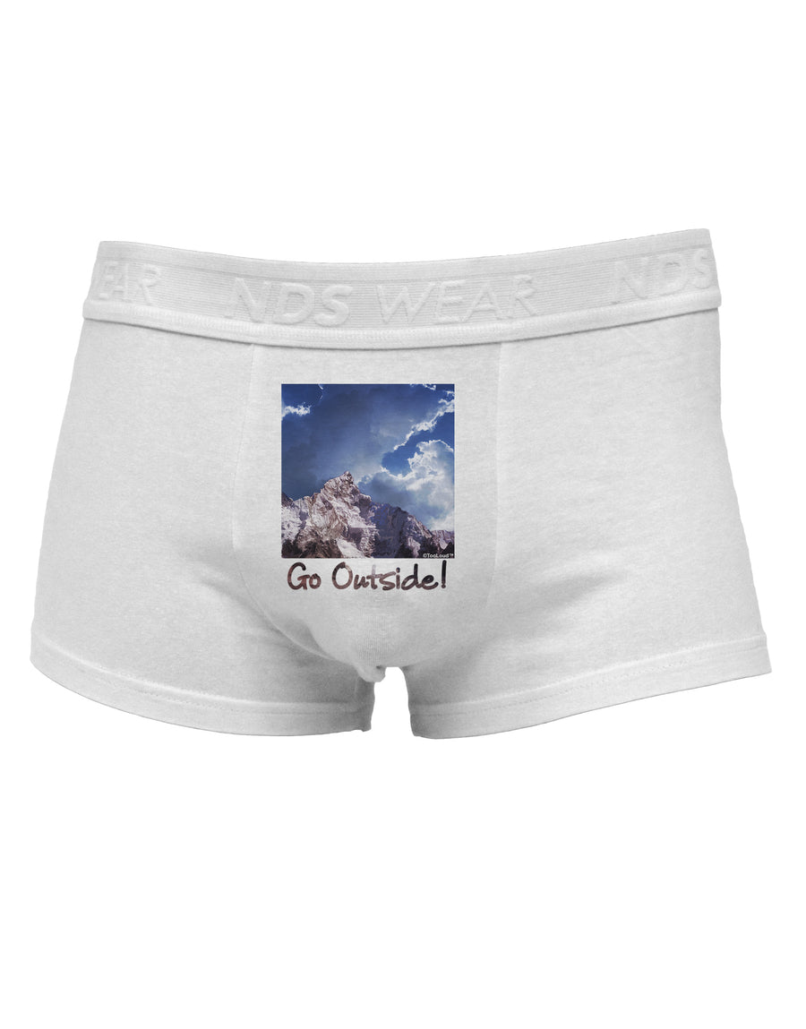 Go Outside Mountain Mens Cotton Trunk Underwear by TooLoud-Men's Trunk Underwear-NDS Wear-White-Small-Davson Sales