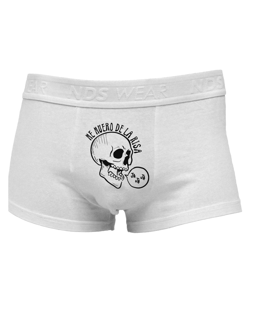 Me Muero De La Risa Skull Mens Cotton Trunk Underwear-Men's Trunk Underwear-NDS Wear-White-Small-Davson Sales