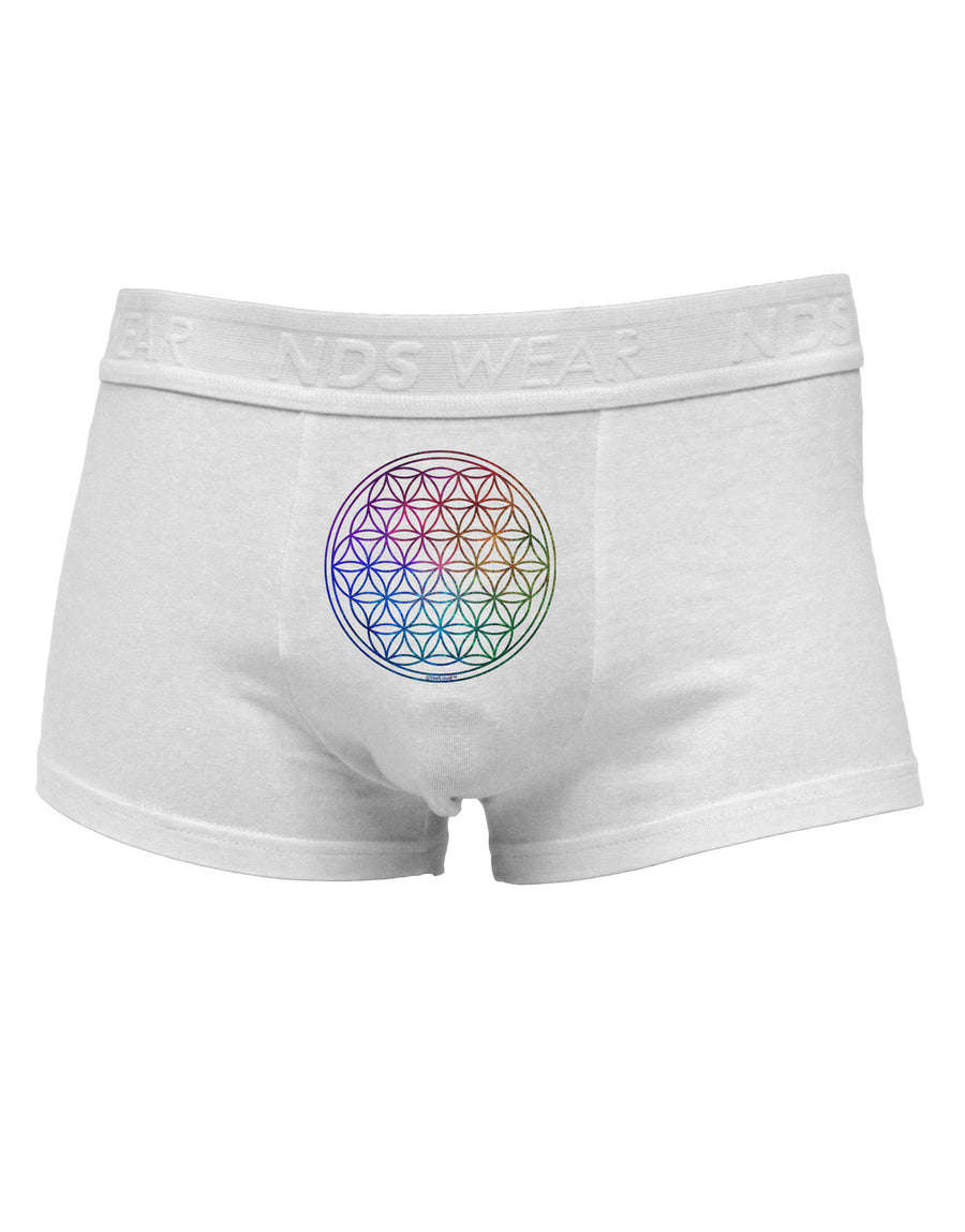 Flower of Life Circle Mens Cotton Trunk Underwear-Men's Trunk Underwear-NDS Wear-White-Small-Davson Sales