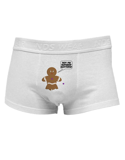 Not My Gumdrop Buttons Gingerbread Man Christmas Mens Cotton Trunk Underwear-Men's Trunk Underwear-TooLoud-White-Small-Davson Sales