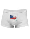 United States Cutout - American Flag Distressed Mens Cotton Trunk Underwear by TooLoud-Men's Trunk Underwear-NDS Wear-White-Small-Davson Sales