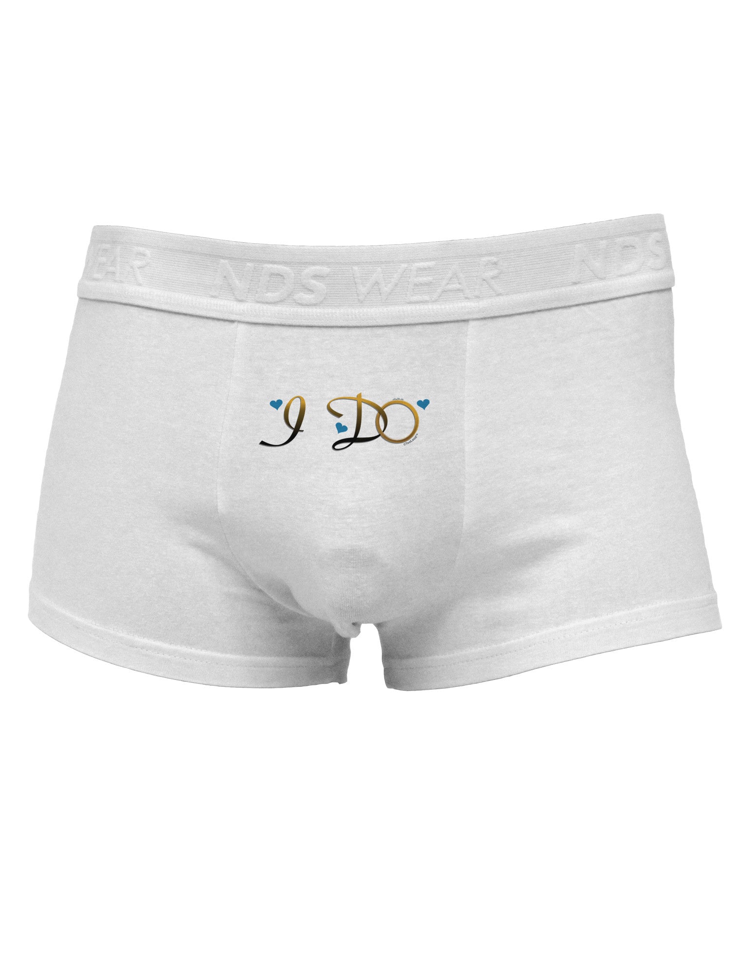 I Do - Groom Mens Cotton Trunk Underwear-Men's Trunk Underwear-NDS Wear-White-Small-Davson Sales