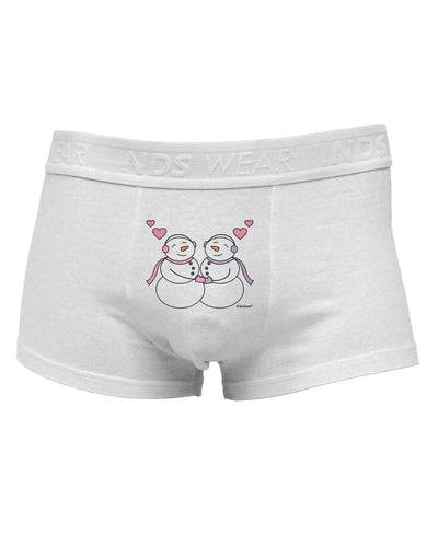 Cute Snowwoman CoupleMens Cotton Trunk Underwear by TooLoud-Men's Trunk Underwear-NDS Wear-White-Small-Davson Sales