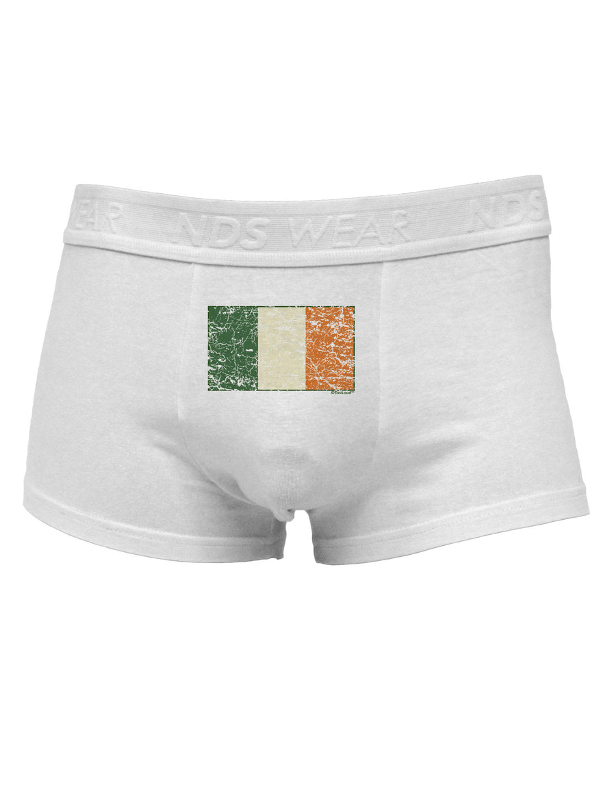 Distressed Irish Flag - Flag of Ireland Mens Cotton Trunk Underwear-Men's Trunk Underwear-NDS Wear-White-Small-Davson Sales