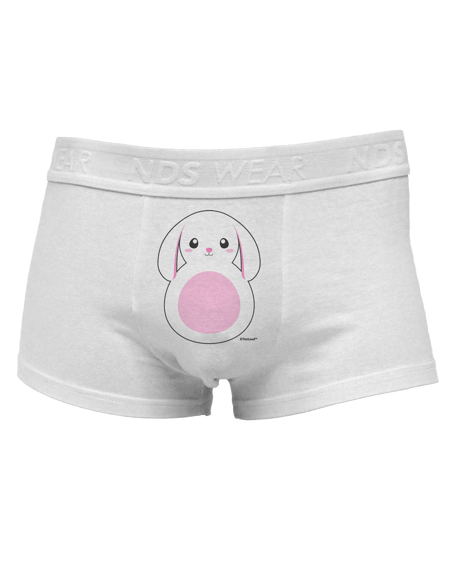 TooLoud Cute Bunny with Floppy Ears - Pink Mens Cotton Trunk Underwear-Men's Trunk Underwear-NDS Wear-White-Small-Davson Sales