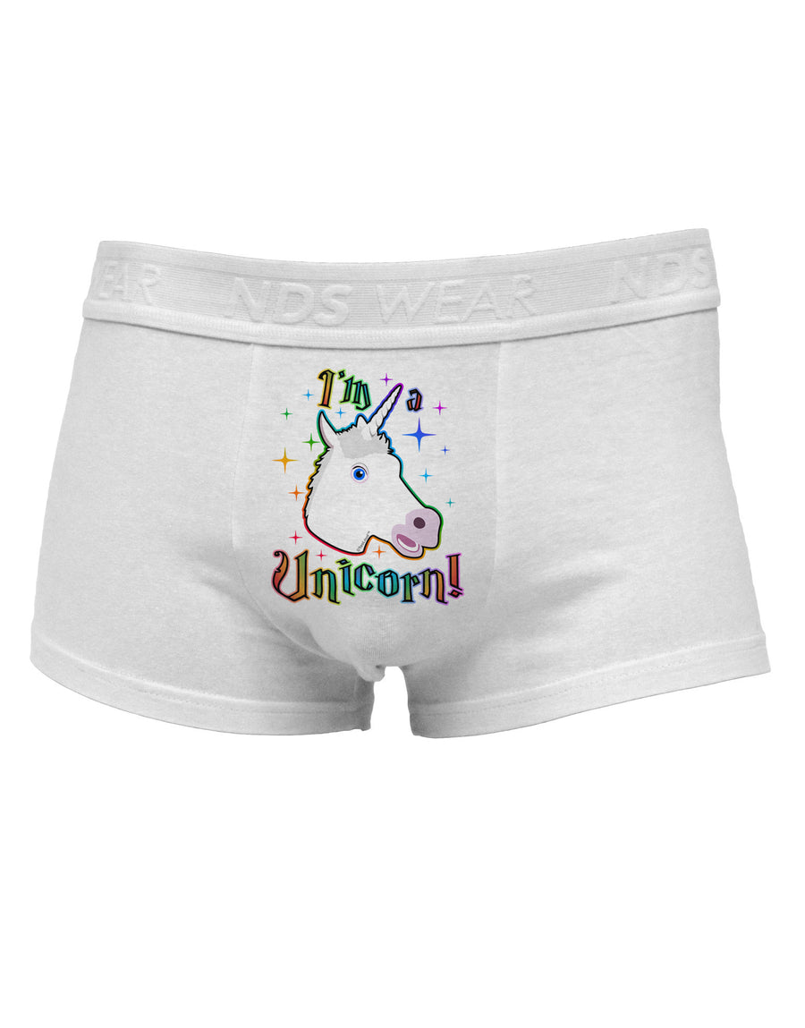 I'm a Unicorn Mens Cotton Trunk Underwear-Men's Trunk Underwear-NDS Wear-White-Small-Davson Sales