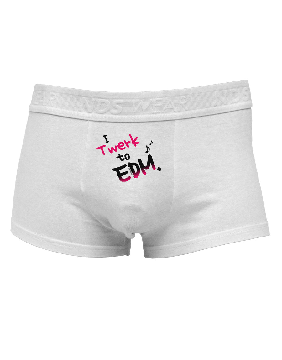 Twerk To EDM Pink Mens Cotton Trunk Underwear-Men's Trunk Underwear-NDS Wear-White-Small-Davson Sales