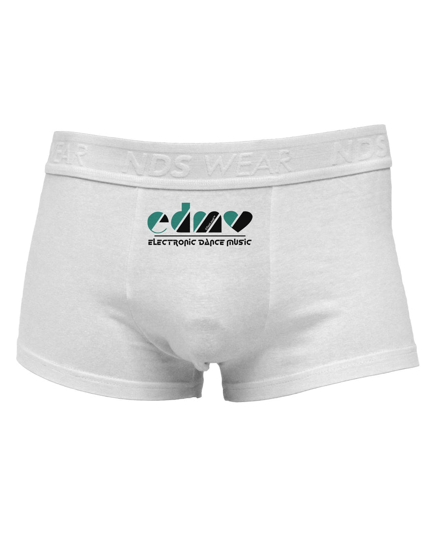 EDM Heart Black Mens Cotton Trunk Underwear-Men's Trunk Underwear-NDS Wear-White-Small-Davson Sales