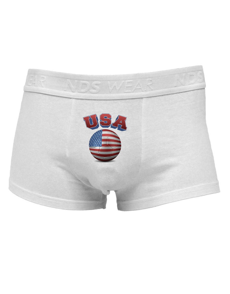 Soccer Ball Flag - USA Mens Cotton Trunk Underwear-Men's Trunk Underwear-NDS Wear-White-Small-Davson Sales