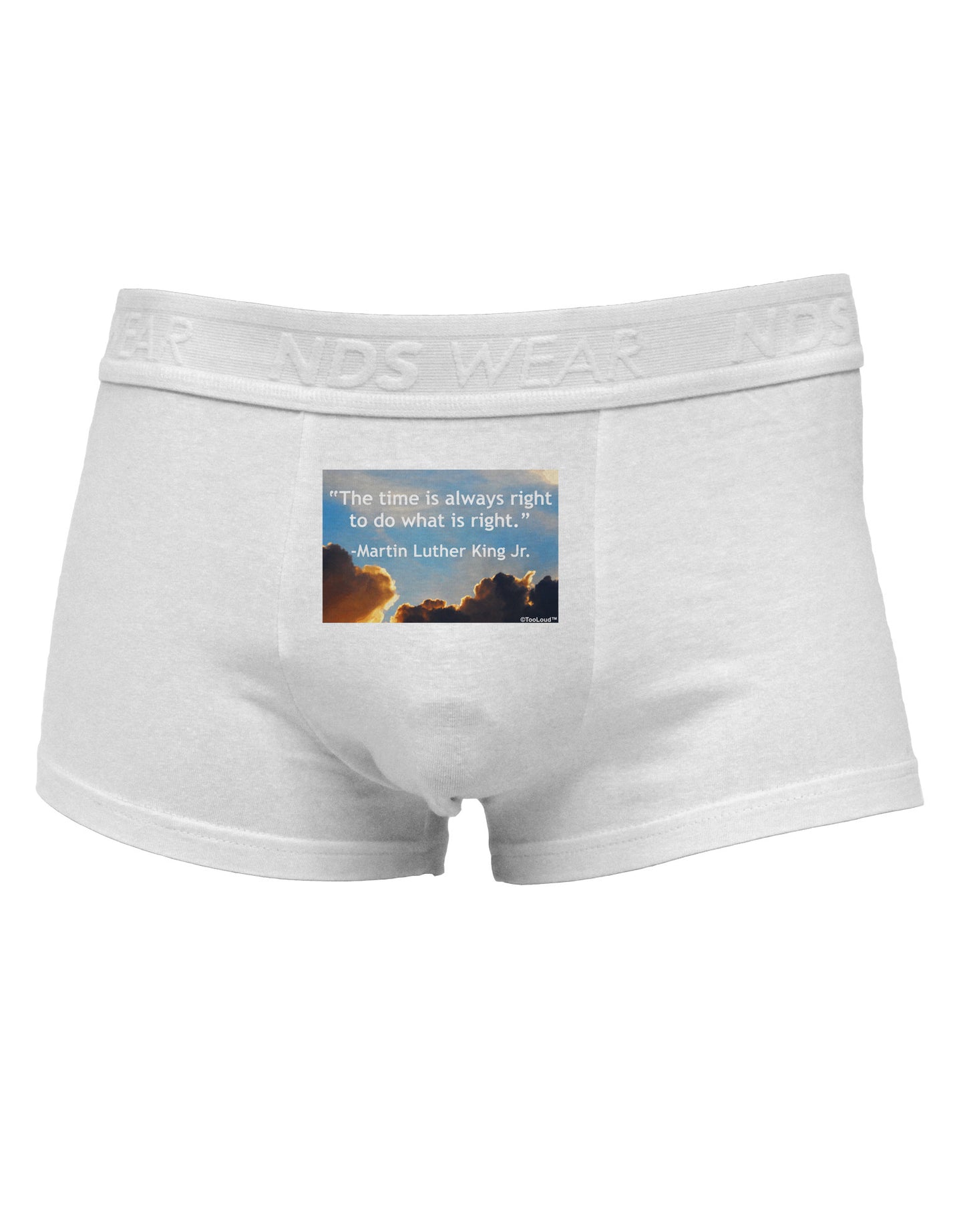 The Time Is Always Right Mens Cotton Trunk Underwear-Men's Trunk Underwear-NDS Wear-White-Small-Davson Sales