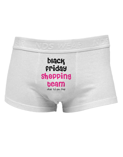 Black Friday Shopping Team - Shop Til You Drop Mens Cotton Trunk Underwear-Men's Trunk Underwear-TooLoud-White-Small-Davson Sales