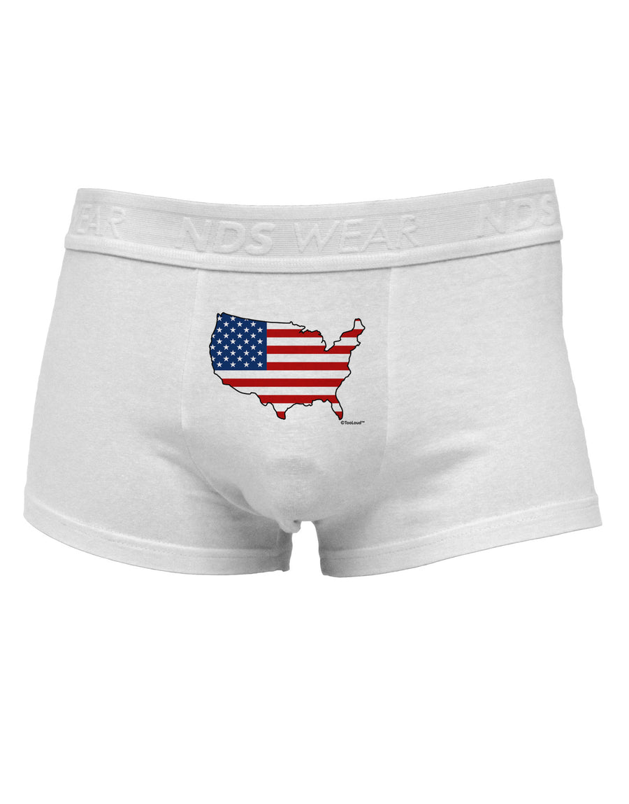 United States Cutout - American Flag Design Mens Cotton Trunk Underwear by TooLoud-Men's Trunk Underwear-NDS Wear-White-Small-Davson Sales