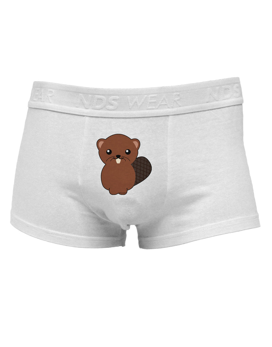 Cute Beaver Mens Cotton Trunk Underwear-Men's Trunk Underwear-NDS Wear-White-Small-Davson Sales