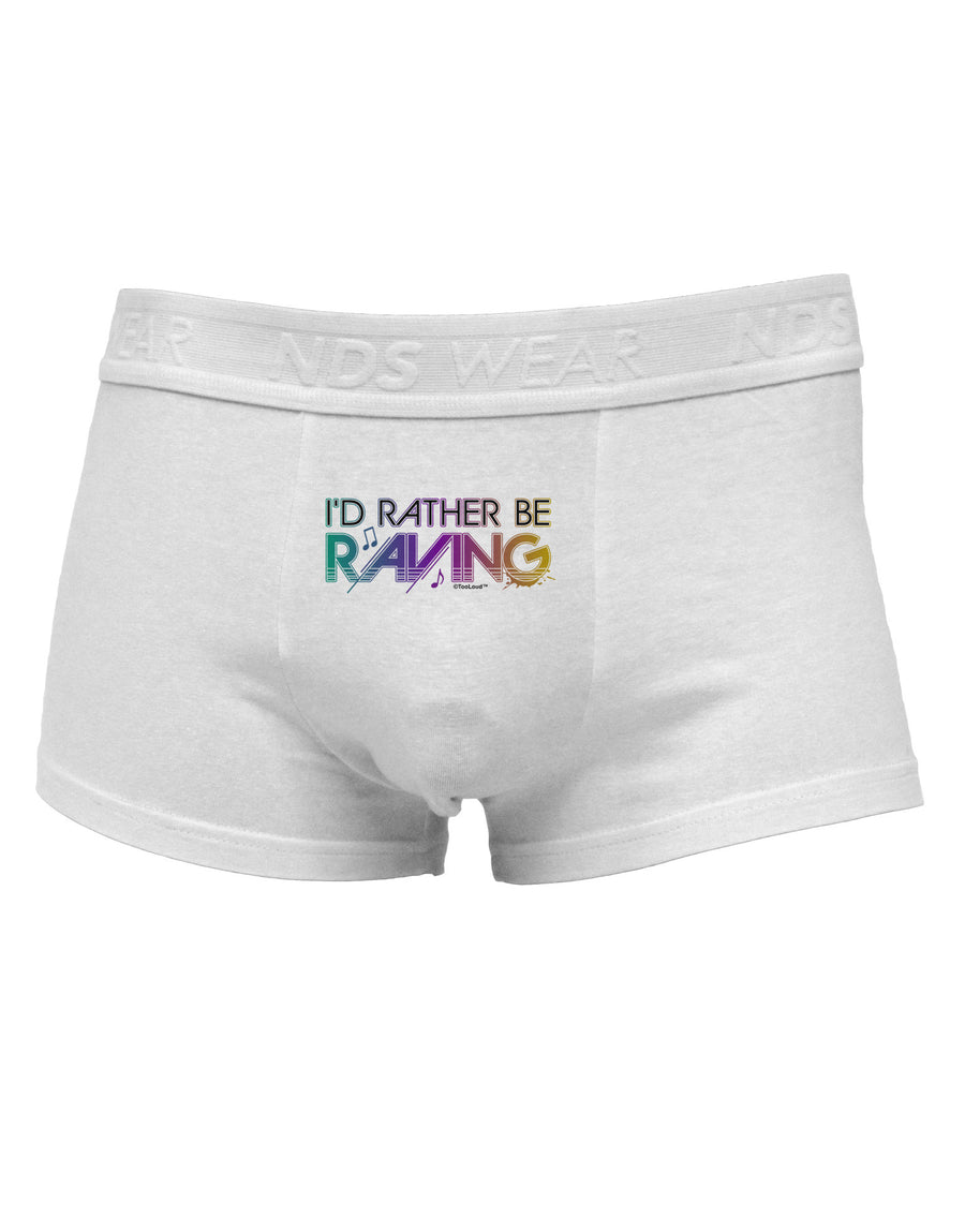 I'd Rather Be Raving Mens Cotton Trunk Underwear-Men's Trunk Underwear-NDS Wear-White-Small-Davson Sales