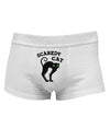 Cute Scaredy Cat Black Cat Halloween Mens Cotton Trunk Underwear-Men's Trunk Underwear-TooLoud-White-Small-Davson Sales