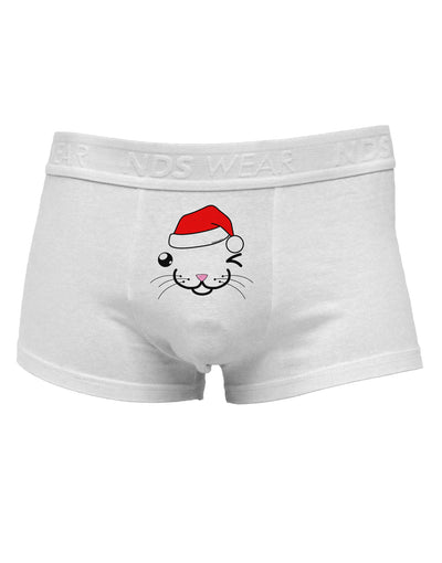 Kyu-T Face Kattio Santa Hat Boy CatMens Cotton Trunk Underwear-Men's Trunk Underwear-NDS Wear-White-Small-Davson Sales