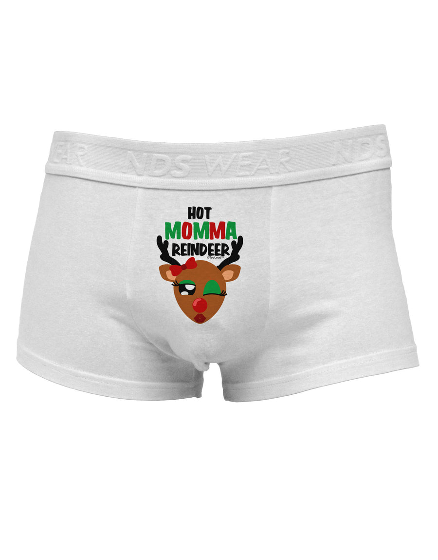 Hot Momma Reindeer Matching Deer Mens Cotton Trunk Underwear-Men's Trunk Underwear-NDS Wear-White-Small-Davson Sales