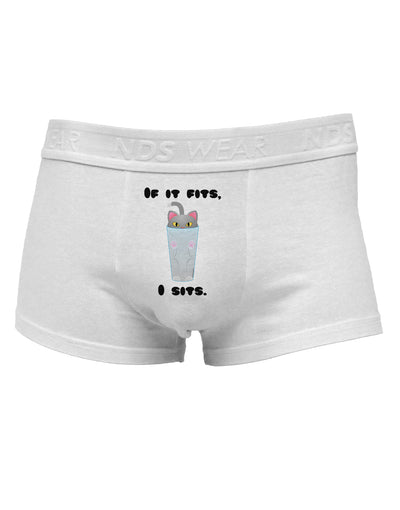 If It Fits - Cute Cat DesignMens Cotton Trunk Underwear by TooLoud-Men's Trunk Underwear-NDS Wear-White-Small-Davson Sales