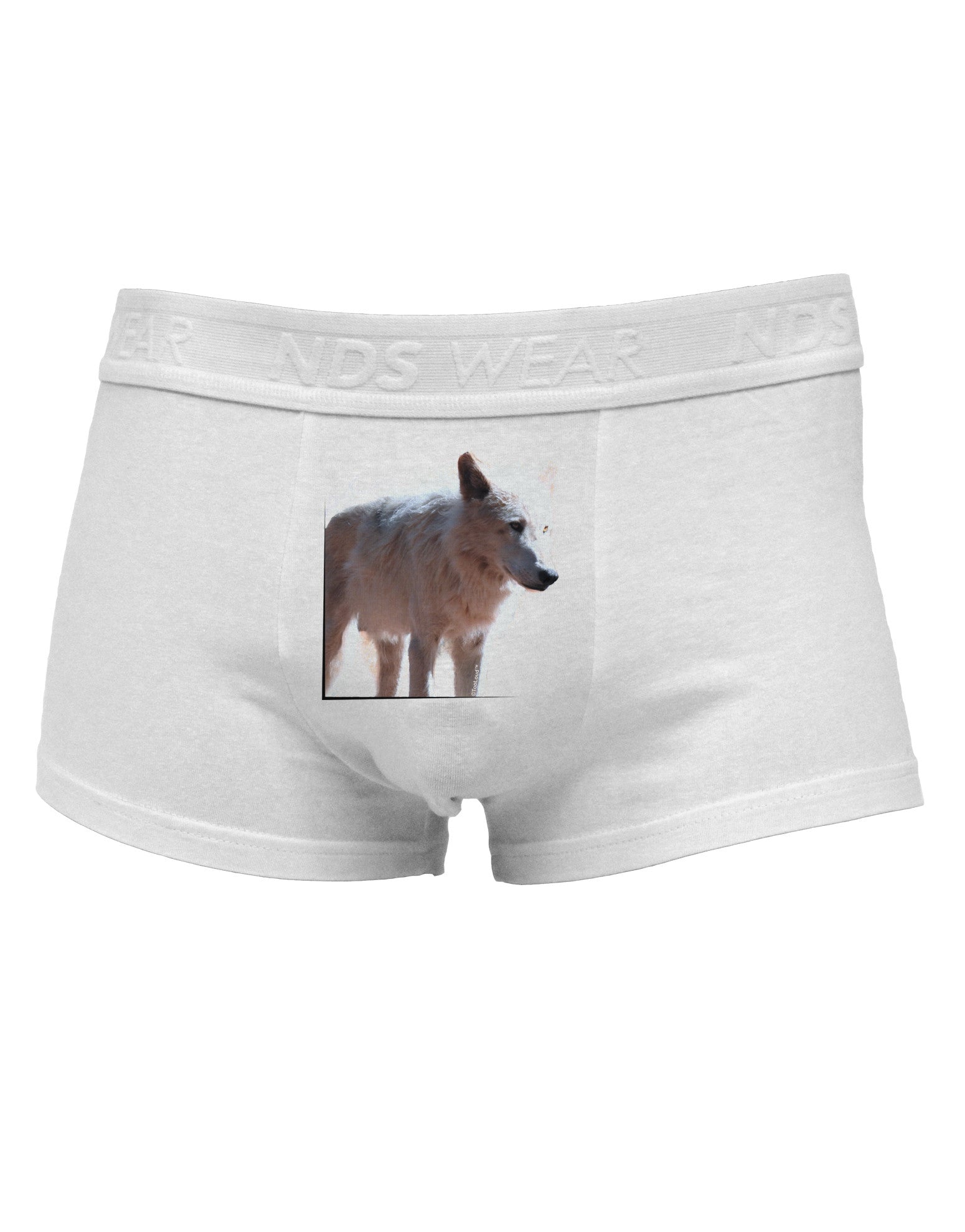 Laying White Wolf Side Printed Mens Trunk Underwear - Davson Sales