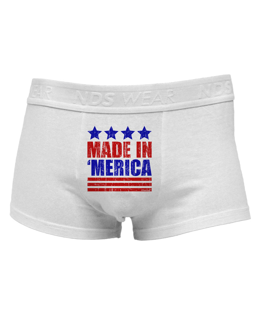 Made in Merica - Stars and Stripes Color Design Mens Cotton Trunk Underwear-Men's Trunk Underwear-NDS Wear-White-Small-Davson Sales