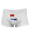 New Orleans Louisiana Flag Mens Cotton Trunk Underwear-Men's Trunk Underwear-NDS Wear-White-Small-Davson Sales