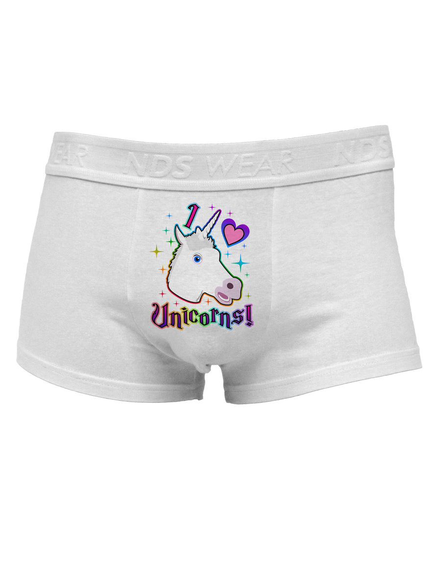 I love Unicorns Mens Cotton Trunk Underwear-Men's Trunk Underwear-NDS Wear-White-Small-Davson Sales