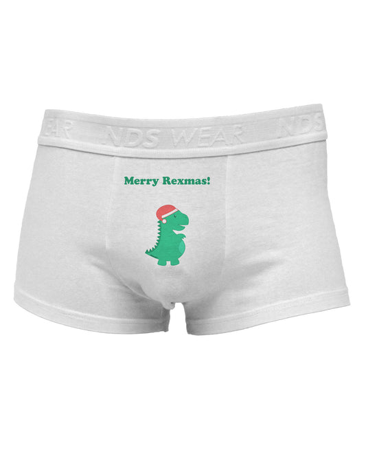 Merry Rexmas T-Rex Dinosaur Christmas Mens Cotton Trunk Underwear-Men's Trunk Underwear-TooLoud-White-Small-Davson Sales