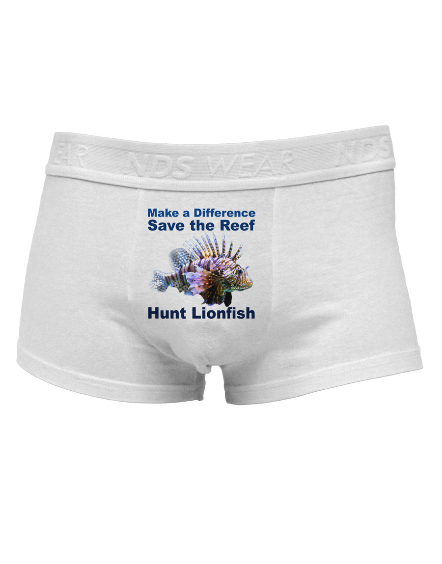 Save the Reef - Hunt Lionfish Mens Cotton Trunk Underwear-Men's Trunk Underwear-NDS Wear-White-Small-Davson Sales