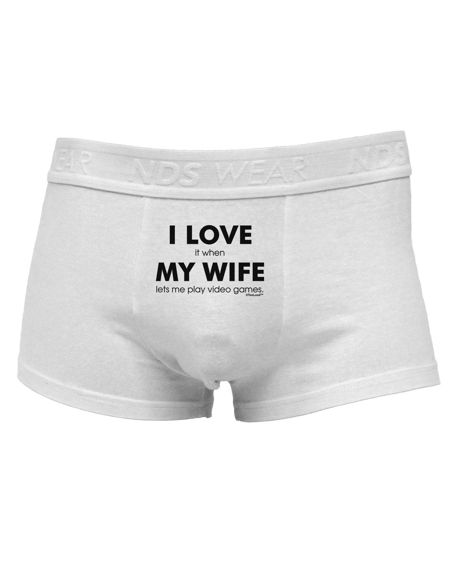 I Love My Wife Videogames Mens Cotton Trunk Underwear-Men's Trunk Underwear-NDS Wear-White-Small-Davson Sales