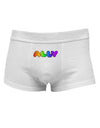 LGBT Ally Rainbow Text Mens Cotton Trunk Underwear by TooLoud-Men's Trunk Underwear-NDS Wear-White-Small-Davson Sales