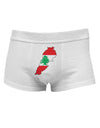 Lebanon Flag Silhouette Mens Cotton Trunk Underwear-Men's Trunk Underwear-NDS Wear-White-Small-Davson Sales