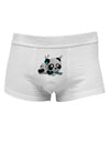 Cute Panda With Ear Buds Mens Cotton Trunk Underwear-Men's Trunk Underwear-NDS Wear-White-Small-Davson Sales