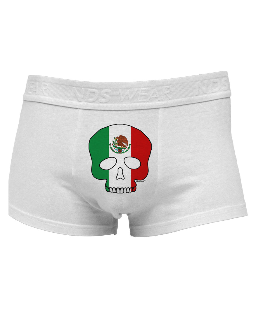 Skull Flag Mexico Mens Cotton Trunk Underwear-Men's Trunk Underwear-NDS Wear-White-Small-Davson Sales