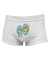 Striped Flip Flops - Teal and Orange Mens Cotton Trunk Underwear-Men's Trunk Underwear-NDS Wear-White-Small-Davson Sales